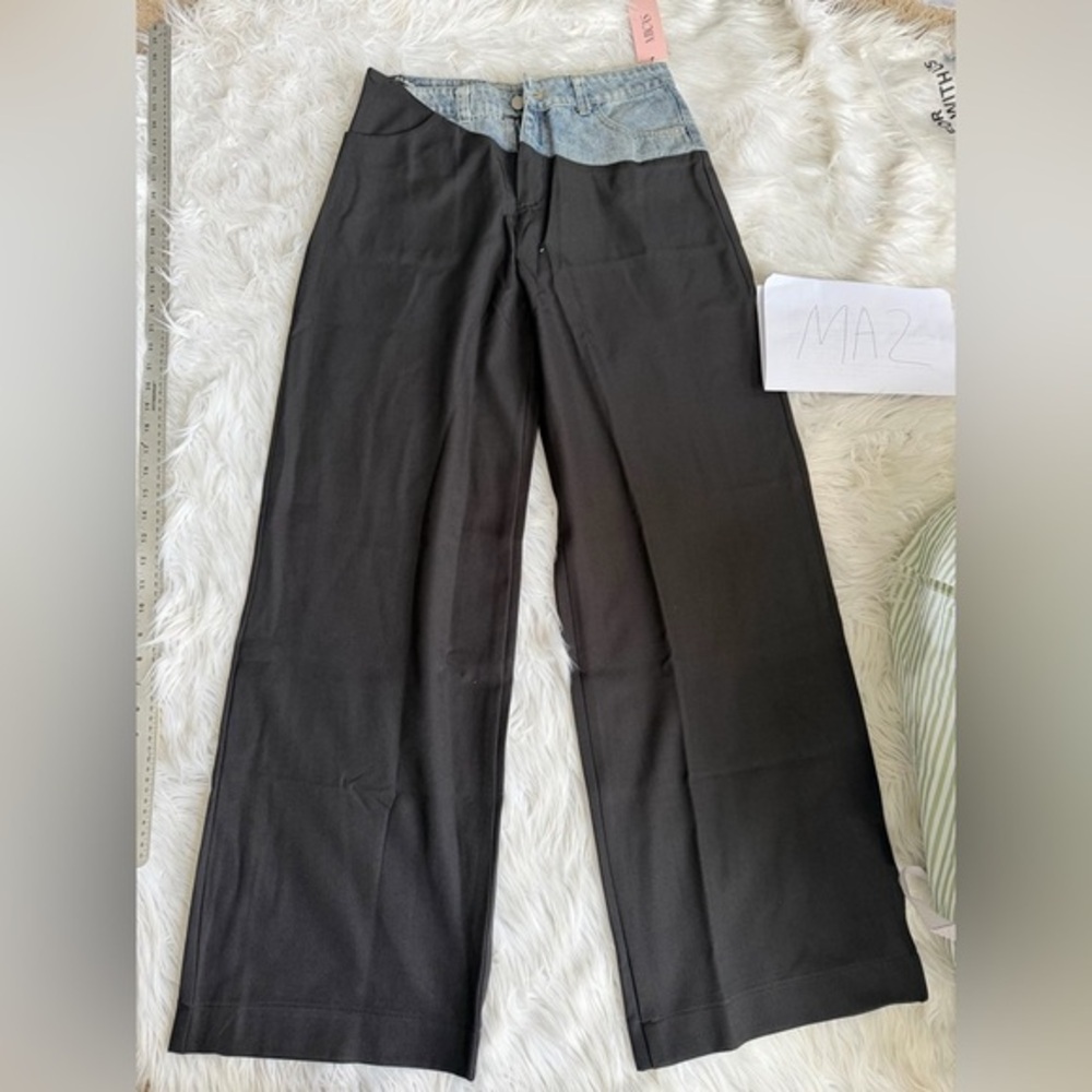 Asymmetrical Black and Denim Women's pants size M MA2